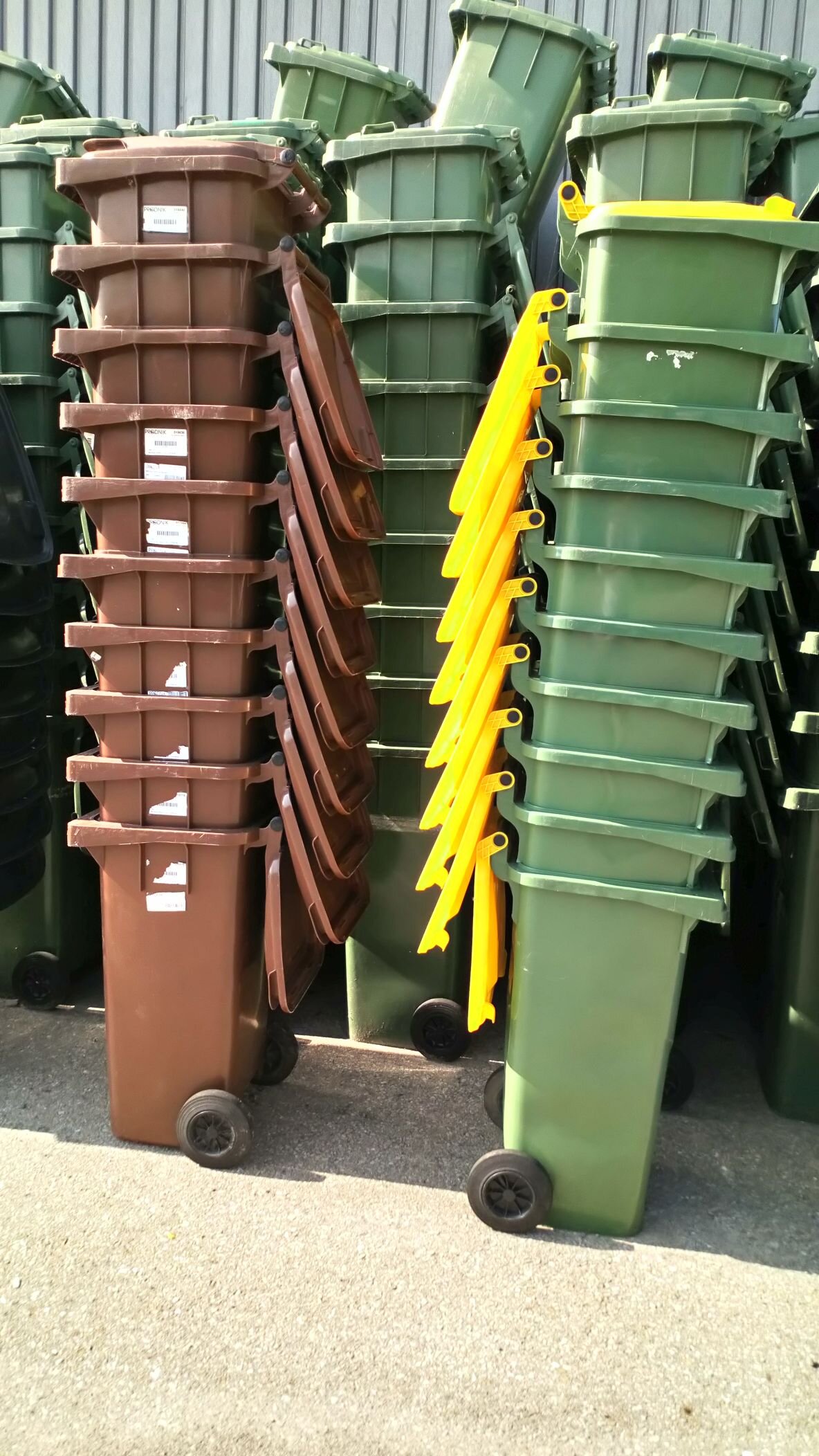 Pojemniki MGB 120 w kolorze zielonym